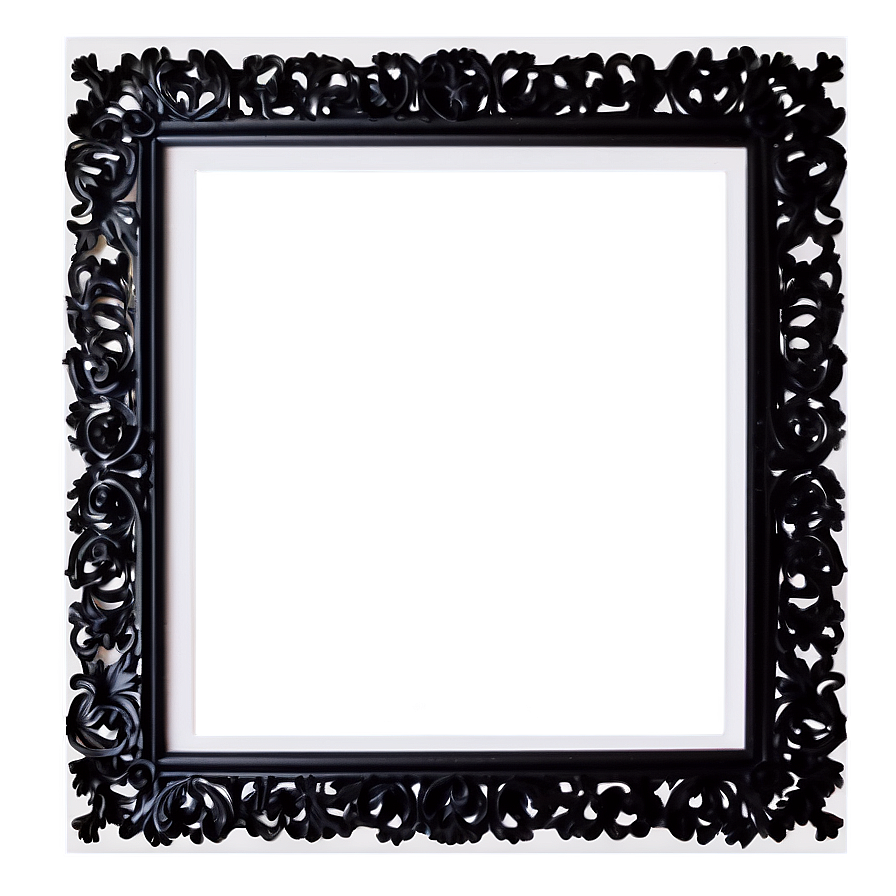 Ornate Black Frame Png Xdc PNG Image