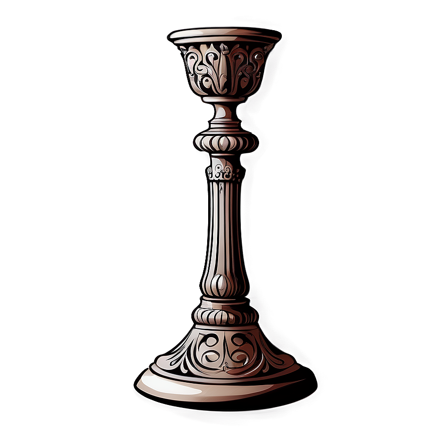 Ornate Candlestick Drawing Png Ncd PNG Image