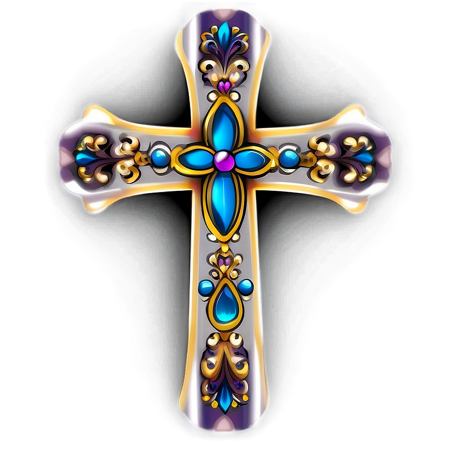 Ornate Cross Pattern Png 04302024 PNG Image