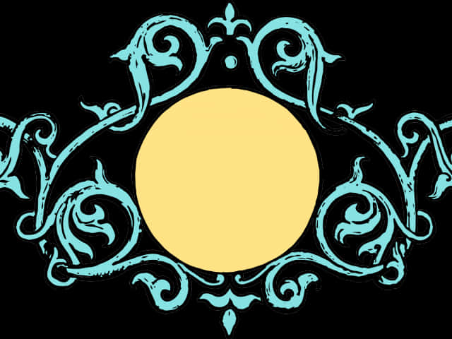 Ornate Framewith Circle Vector PNG Image