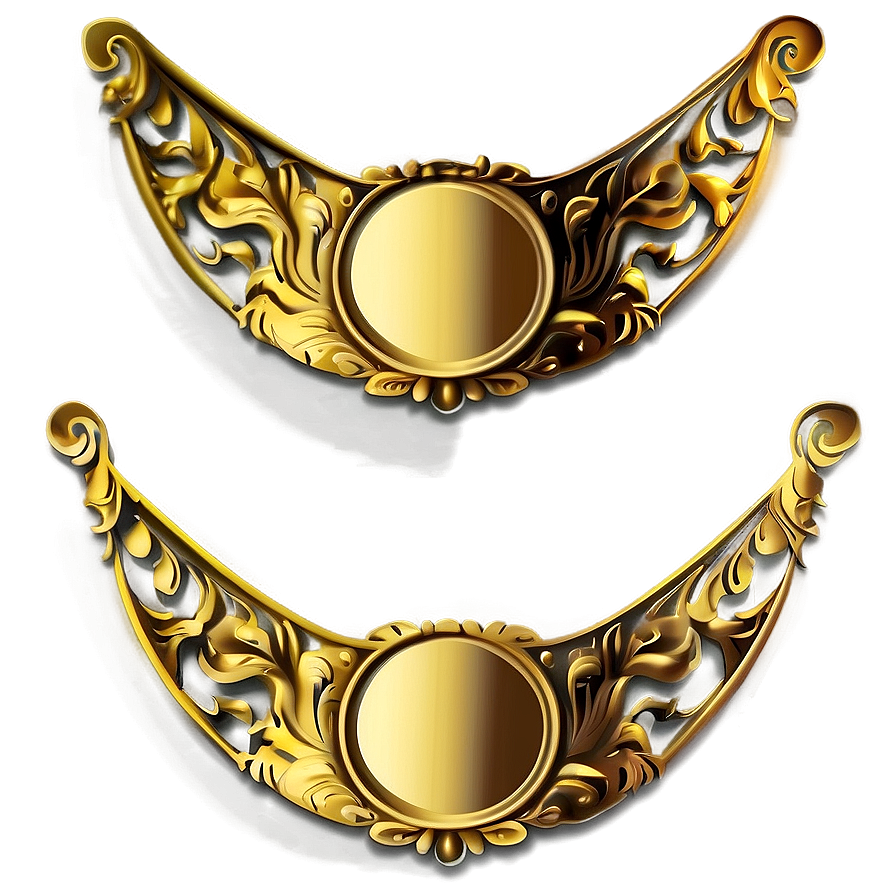 Ornate Gold Plate Png Cof PNG Image