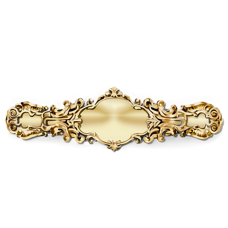 Ornate Gold Plate Png Gdx60 PNG Image