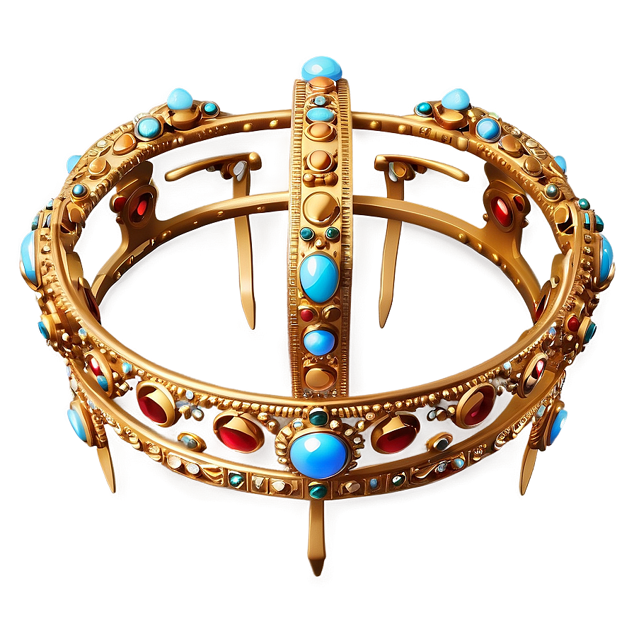 Ornate Golden Crown Png Xxr PNG Image