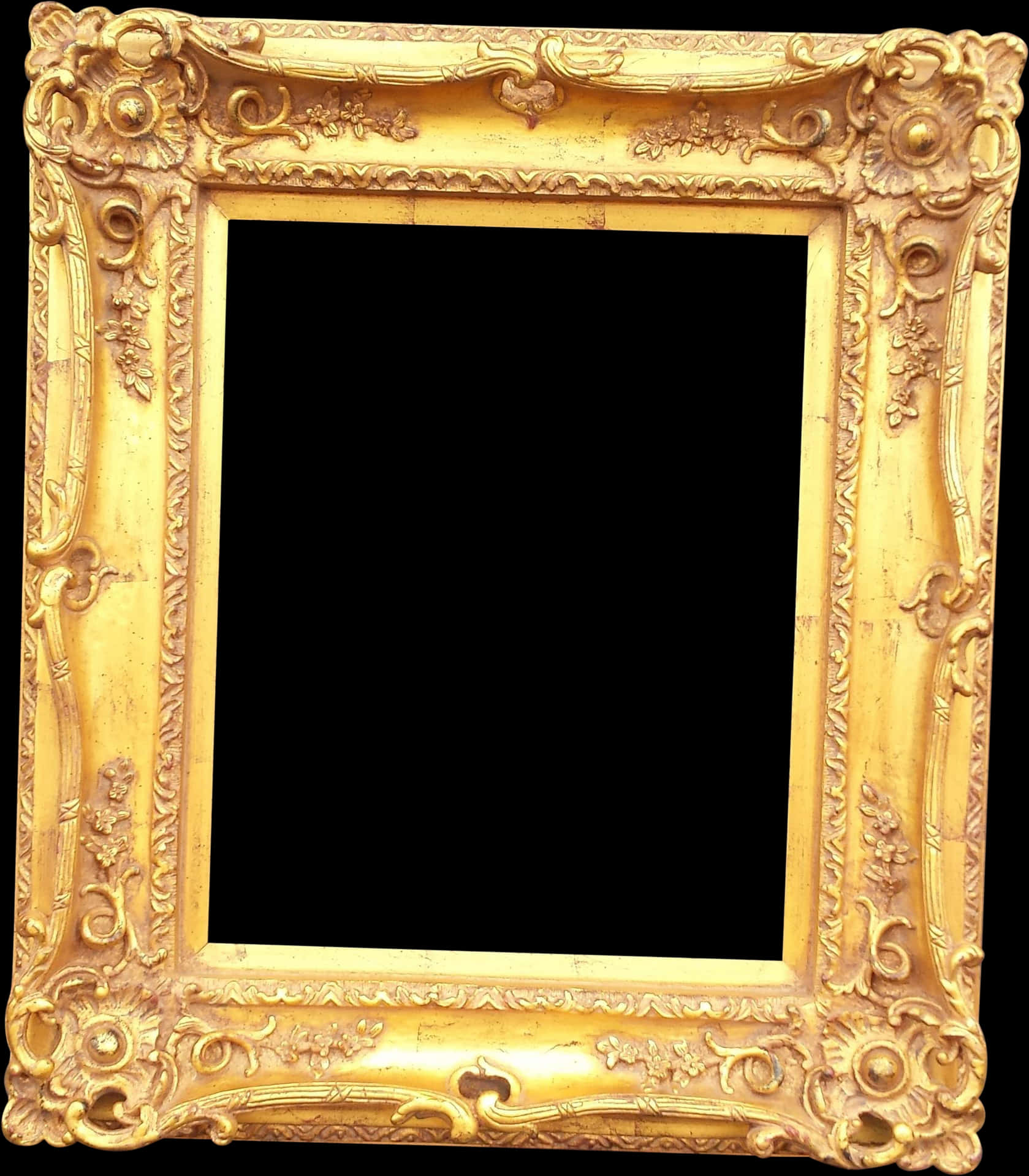 Ornate Golden Frame PNG Image