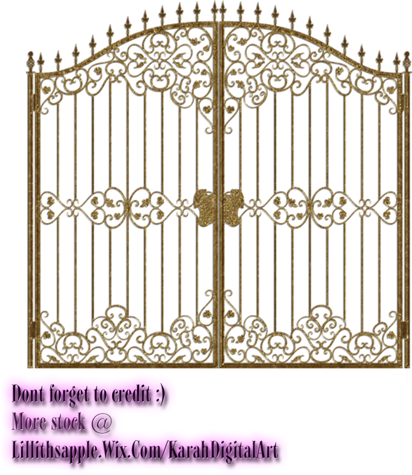 Ornate Golden Gate Design PNG Image