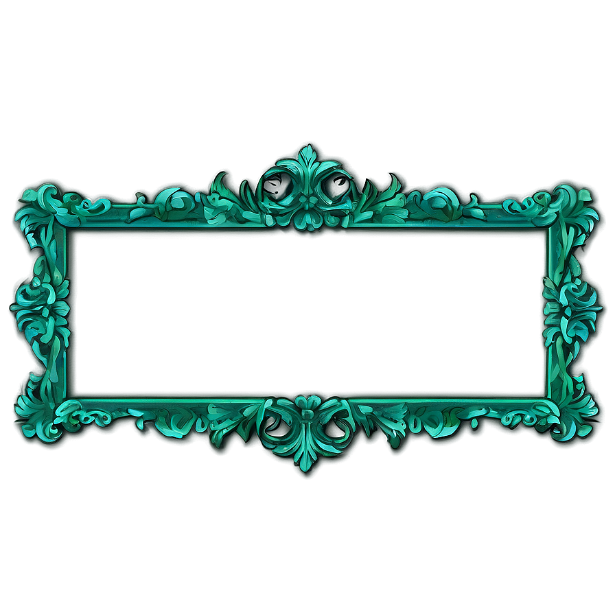 Ornate Green Frame Png 06262024 PNG Image