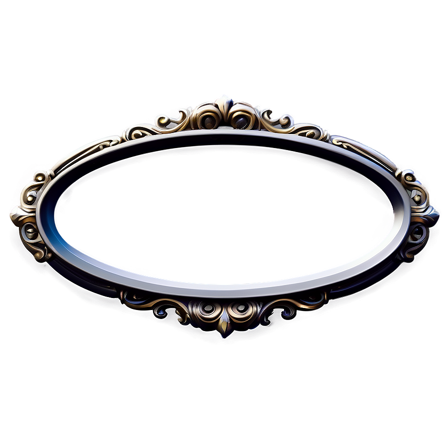 Ornate Oval Border Png Oaf PNG Image