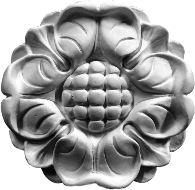 Ornate Plaster Ceiling Rosette PNG Image