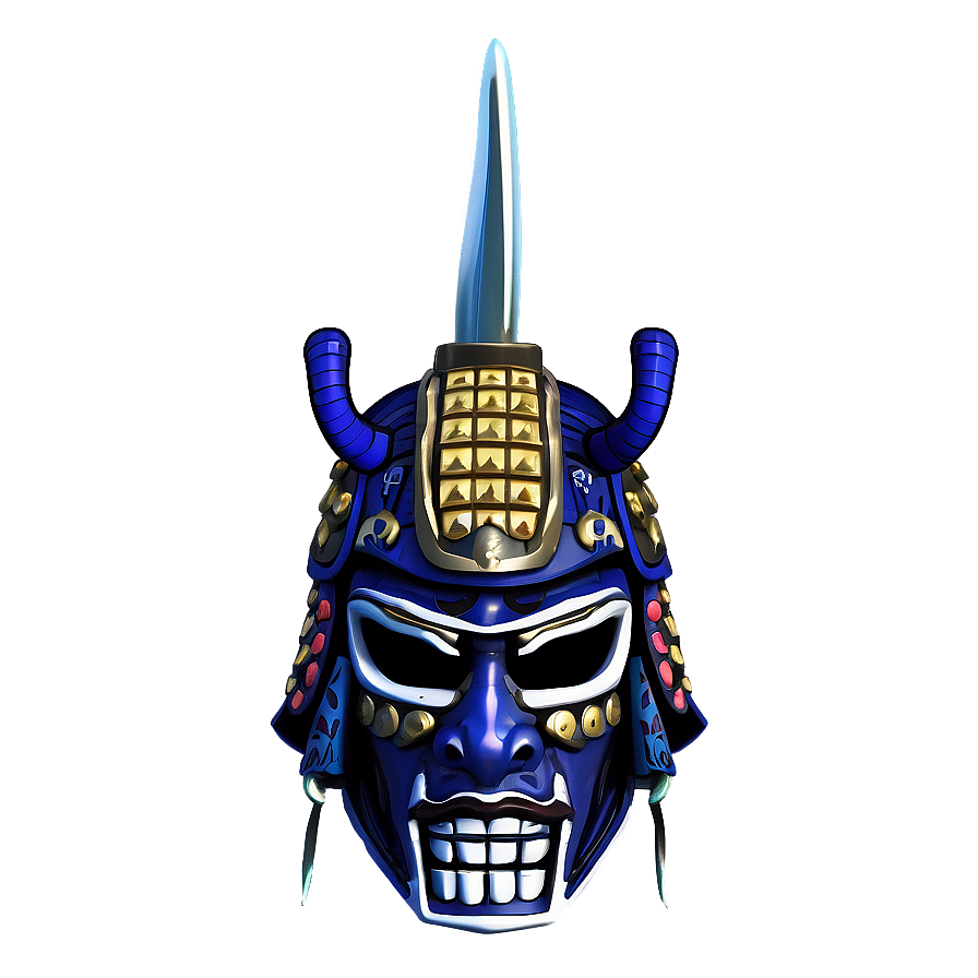 Ornate Samurai Helmet Png Haw PNG Image