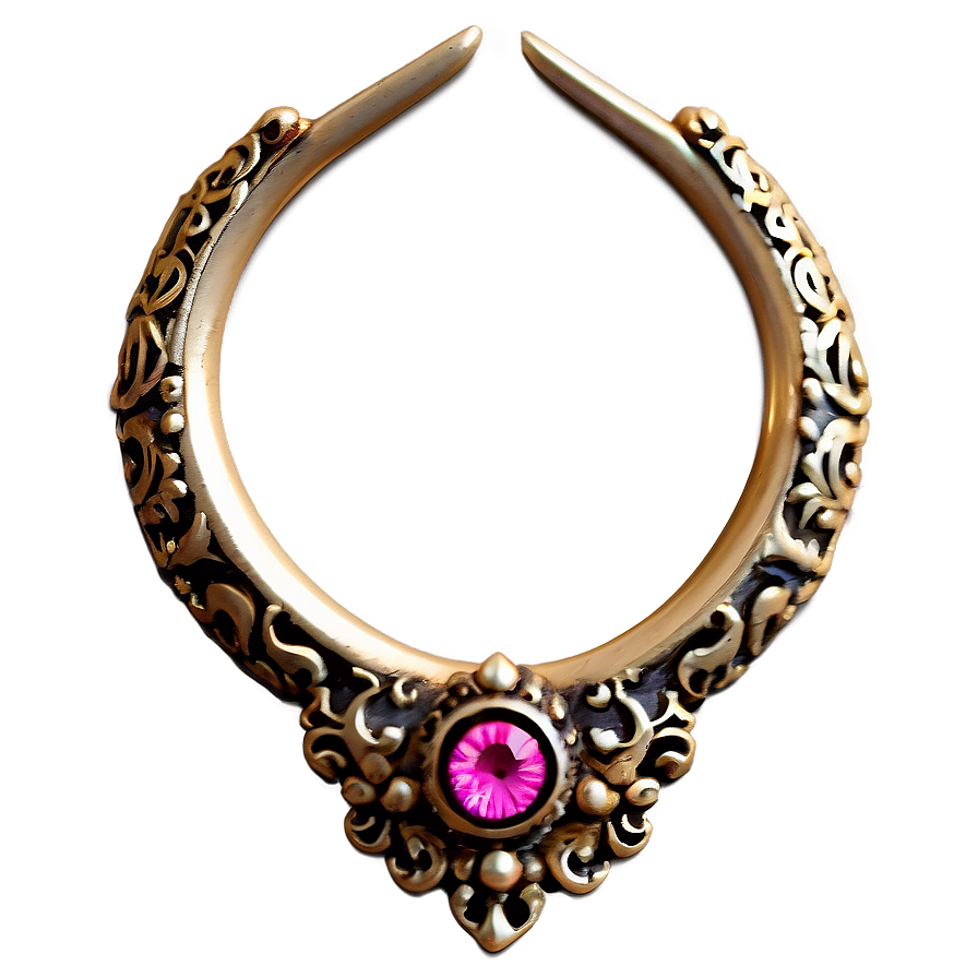 Ornate Septum Piercing Png Bbl89 PNG Image