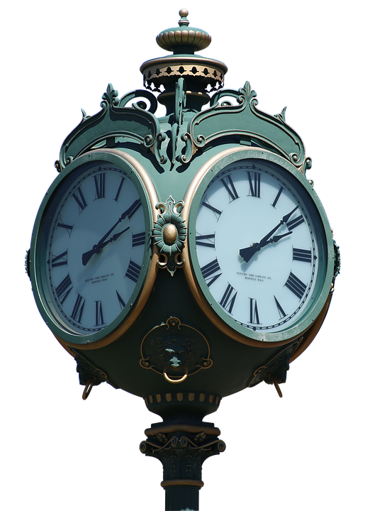 Ornate Street Clock PNG Image