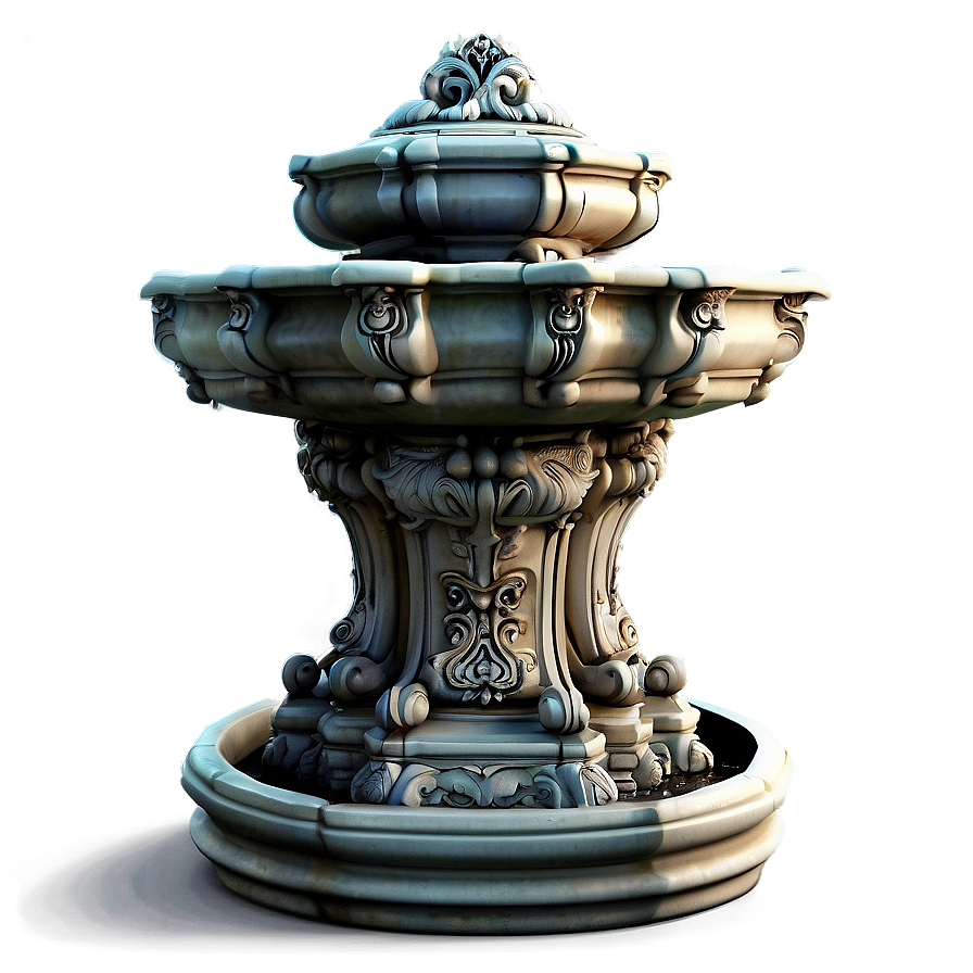 Ornate Victorian Fountain Png 06122024 PNG Image