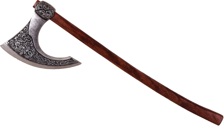 Ornate Viking Axe PNG Image