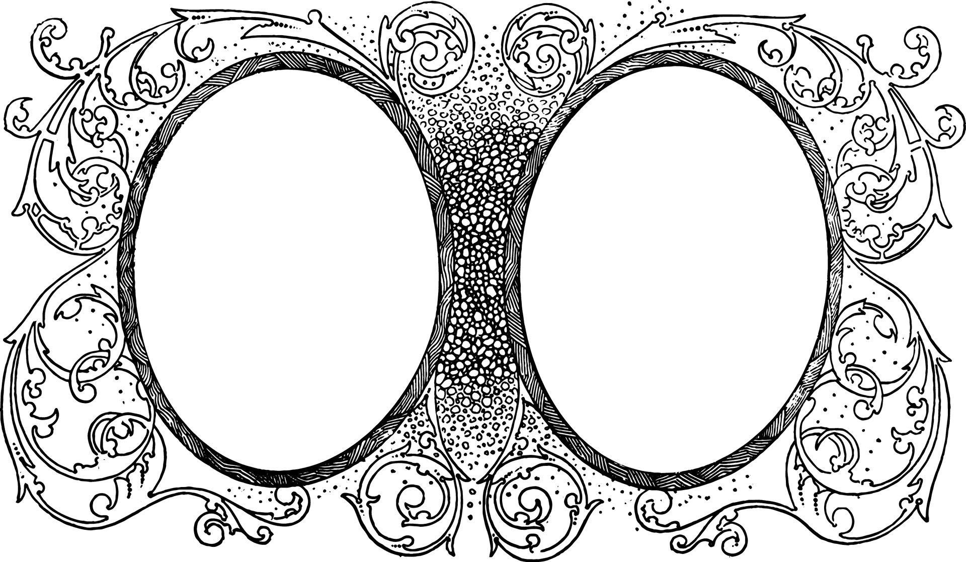 Ornate Vintage Frames Vector PNG Image