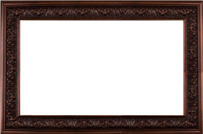 Ornate Wooden Frame Empty PNG Image