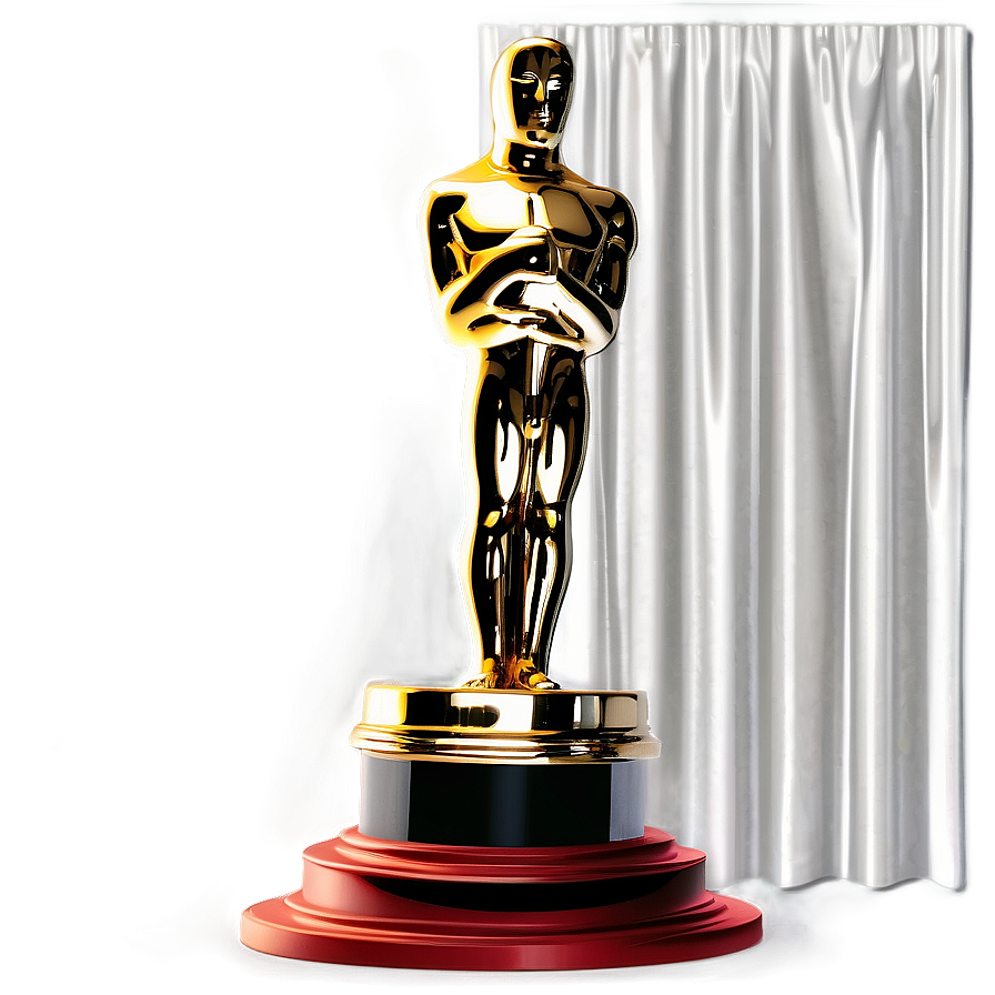 Oscar Statue With Curtain Png 06202024 PNG Image