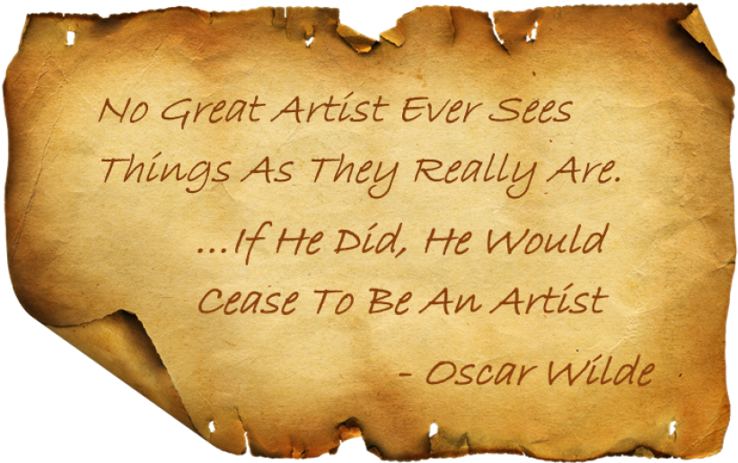 Oscar Wilde Artist Quote Parchment PNG Image