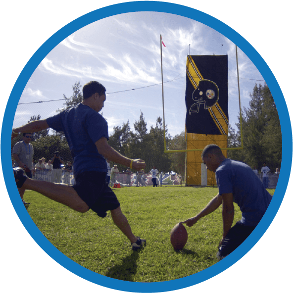 Outdoor Football Kick Competition PNG Image