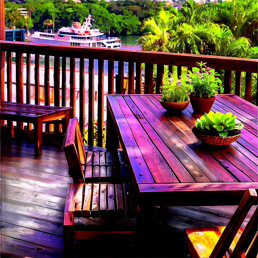 Outdoor Table On Deck Png 42 PNG Image