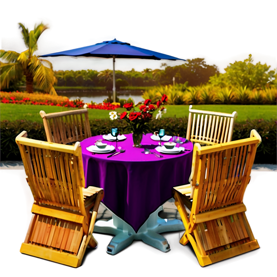 Outdoor Table Setting Png Cuq PNG Image