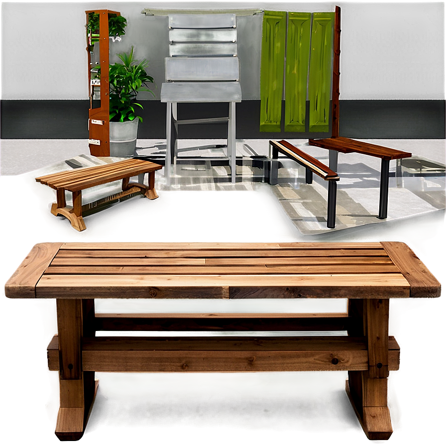 Outdoor Table With Bench Png Cxi PNG Image