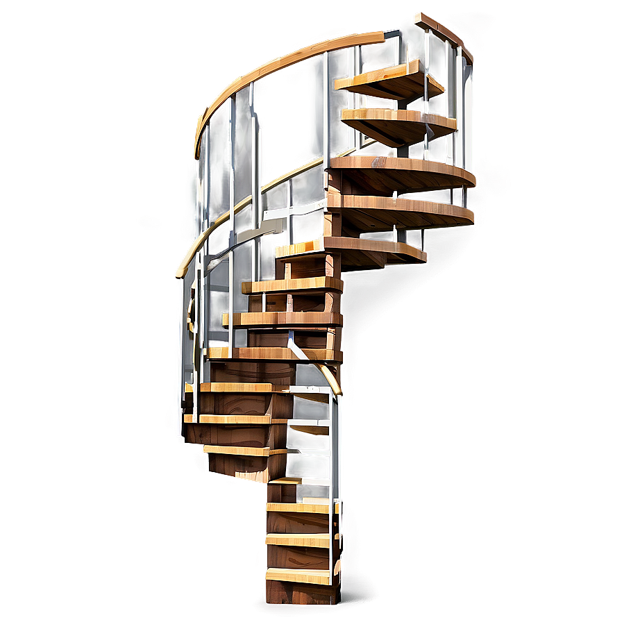 Outdoor Wooden Spiral Staircase Png 06242024 PNG Image