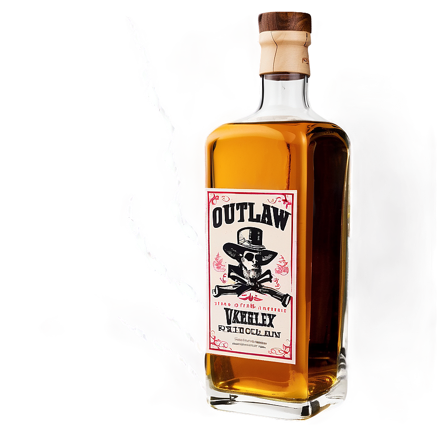 Outlaw Whiskey Bottle Png 06252024 PNG Image