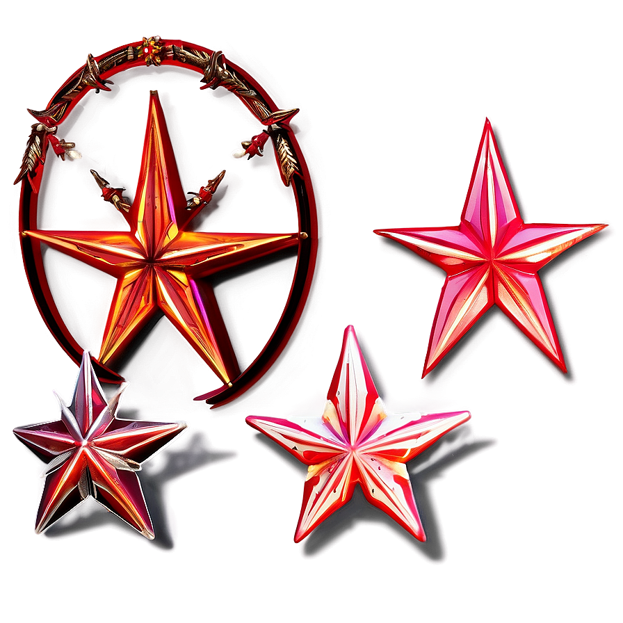 Outline Red Star Png 65 PNG Image