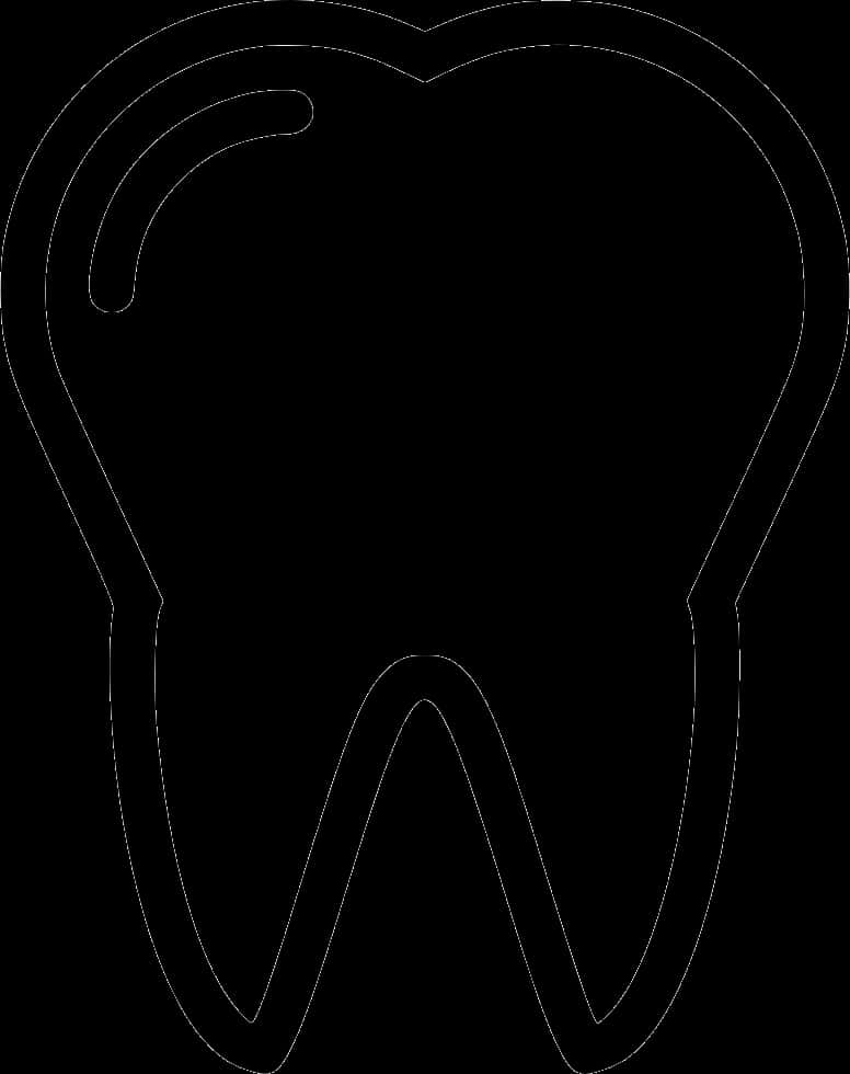 Outlined Tooth Graphic PNG Image