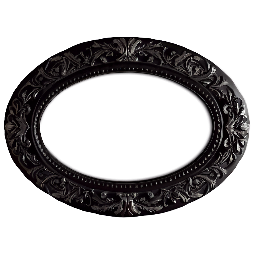 Oval Black Frame Png Kfh PNG Image