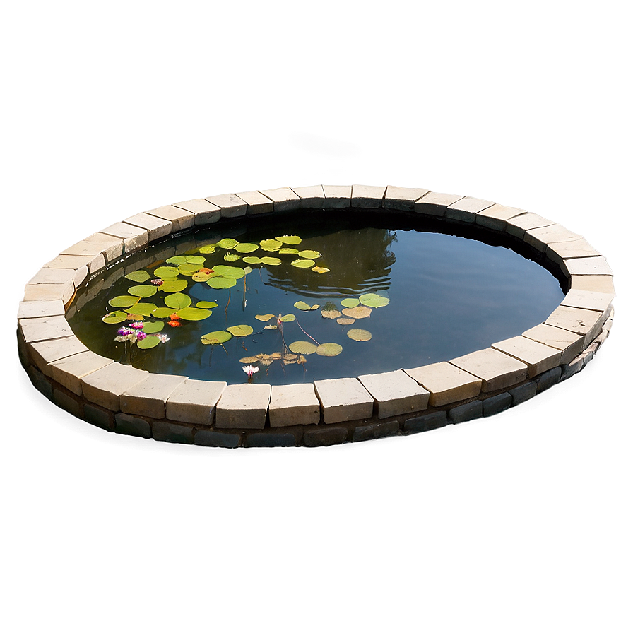 Oval Garden Pond Png 05252024 PNG Image