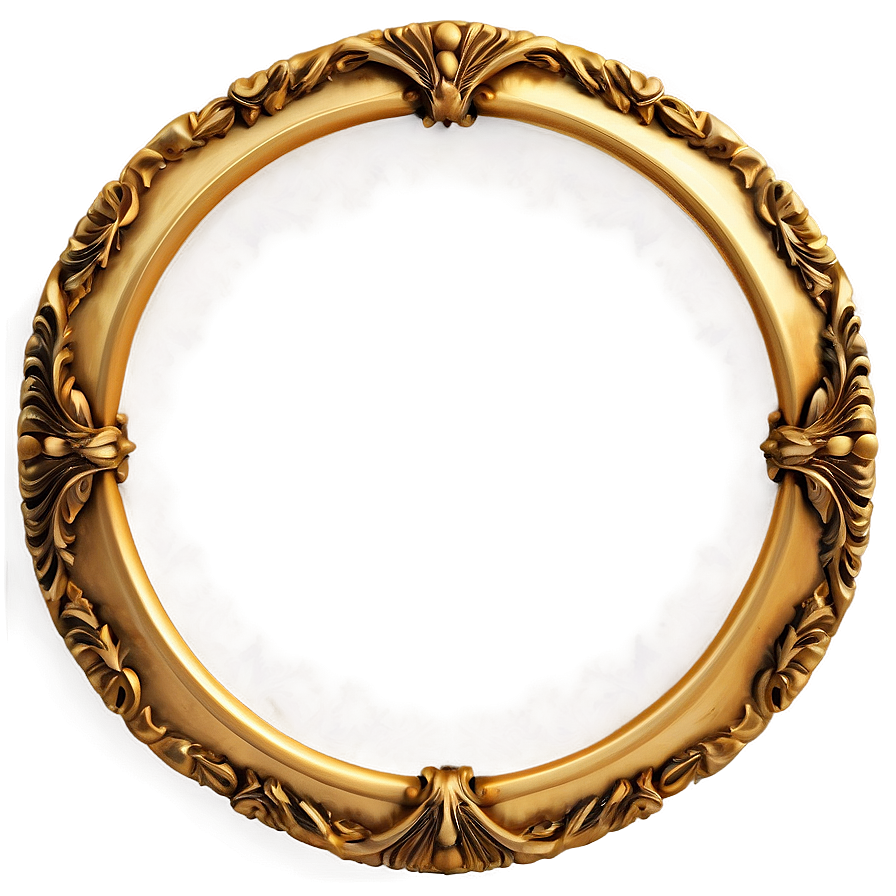 Oval Golden Frame Png 2 PNG Image