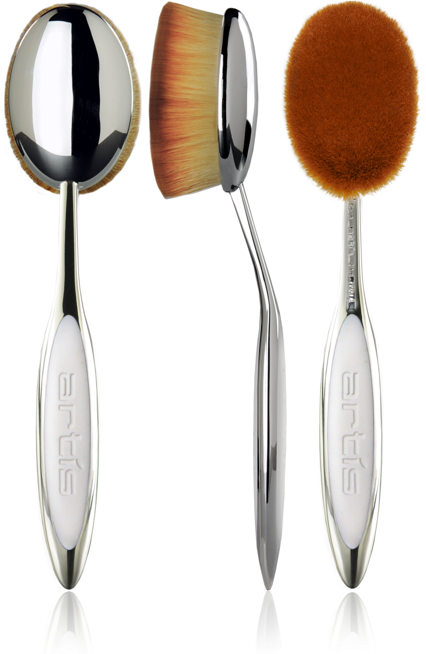 Oval Makeup Brushes Set PNG Image