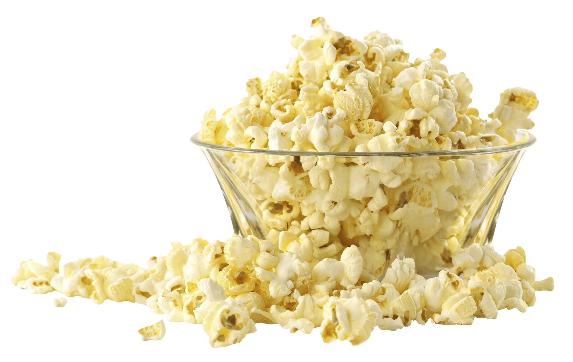 Overflowing Popcorn Bowl PNG Image