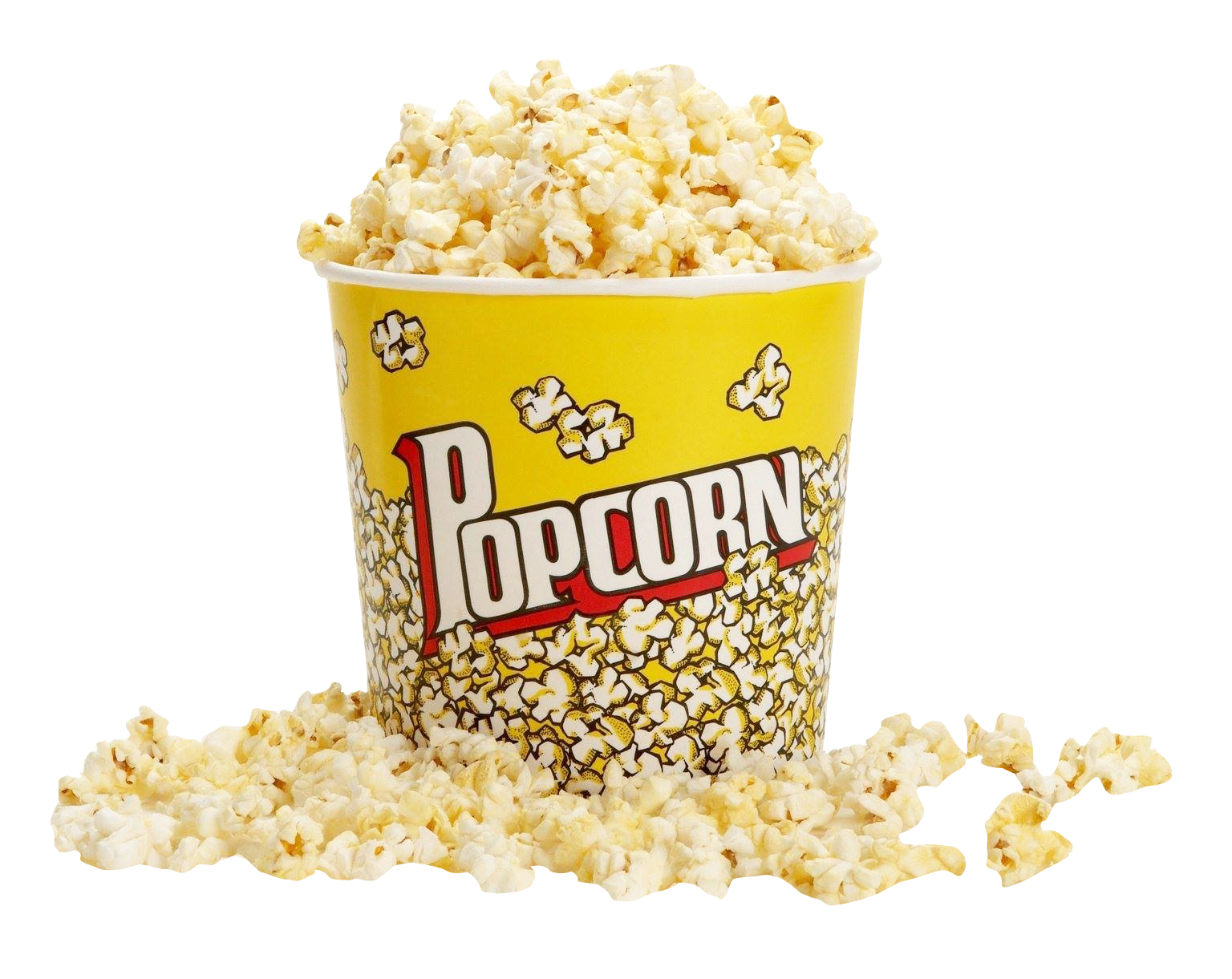 Overflowing Popcorn Bucket PNG Image