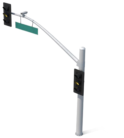 Overhead Traffic Signal Pole PNG Image