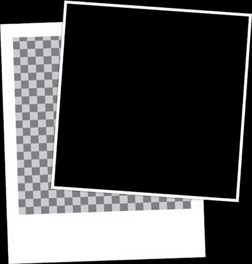 Overlapping Photo Frames Design PNG Image