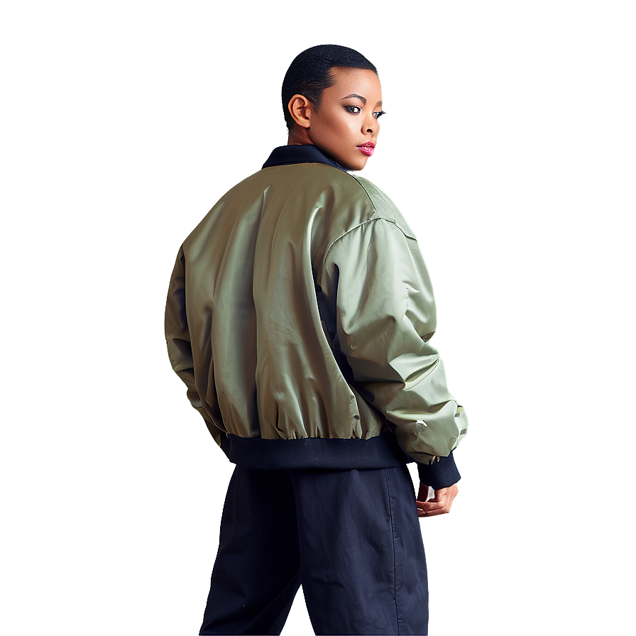 Oversized Bomber Jacket Trendy Png 06282024 PNG Image