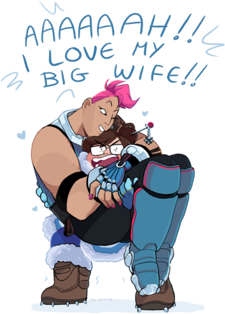 Overwatch Meiand Zarya Hug PNG Image