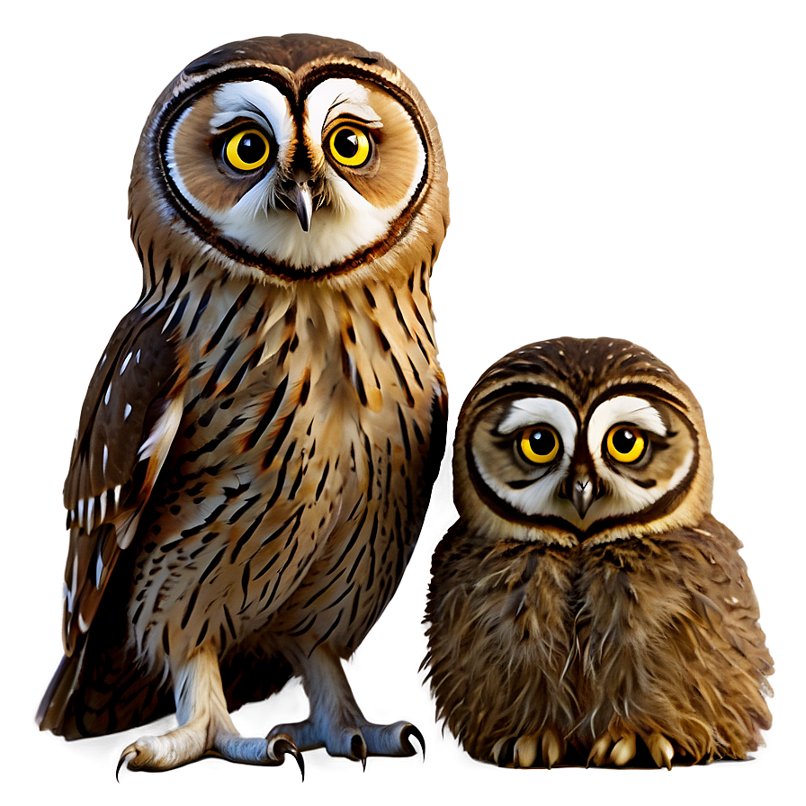 Owl Family Png 05062024 PNG Image