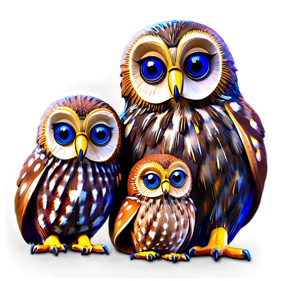 Owl Family Png Klo92 PNG Image