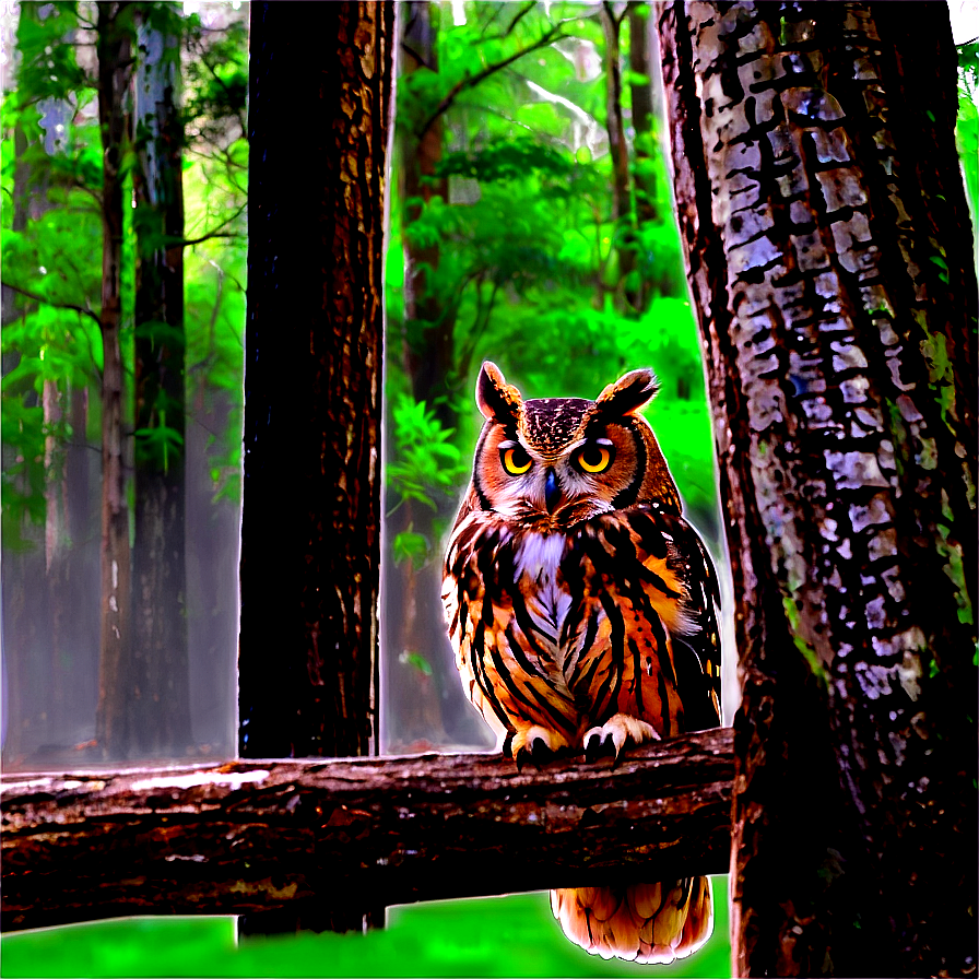 Owl In Forest Png Vvs54 PNG Image