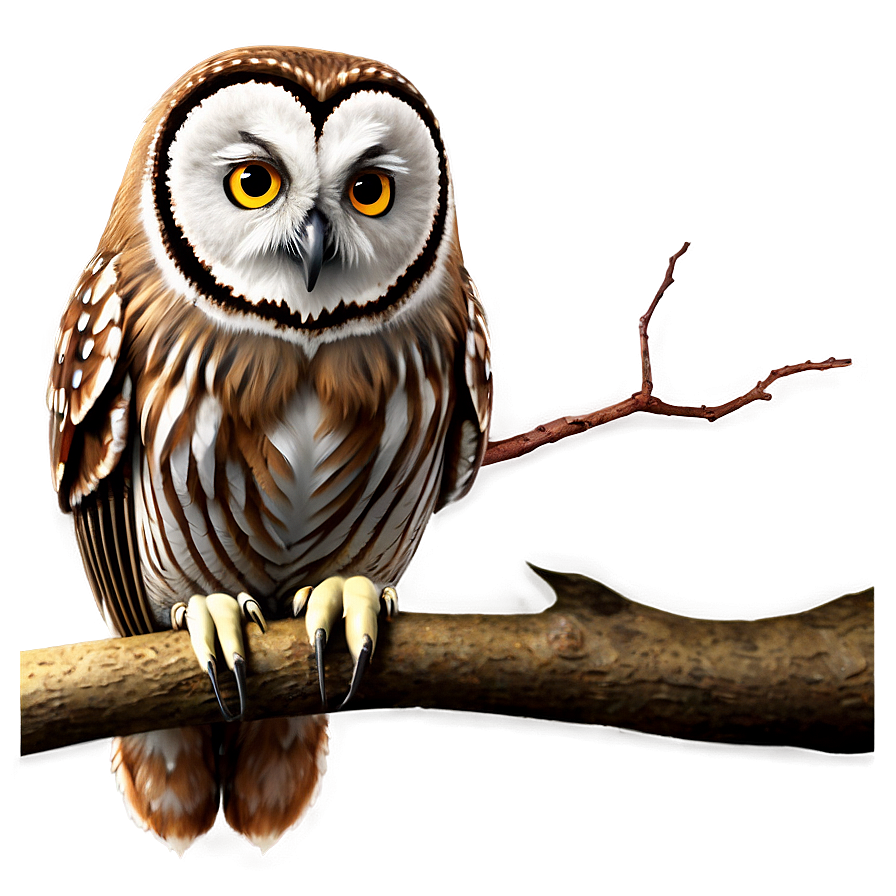 Owl On Branch Png 05062024 PNG Image