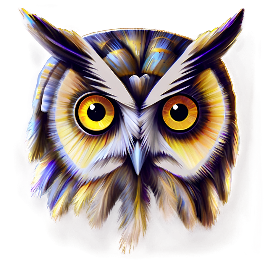 Owl Painting Png Oux51 PNG Image