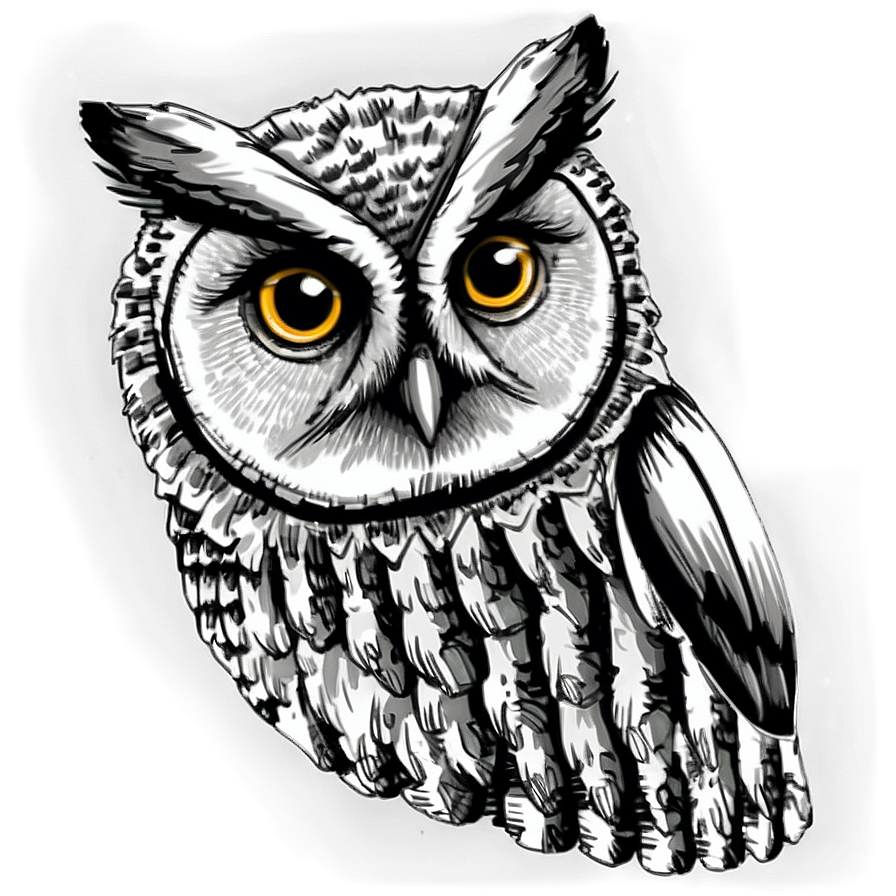 Owl Sketch Png Tmc PNG Image