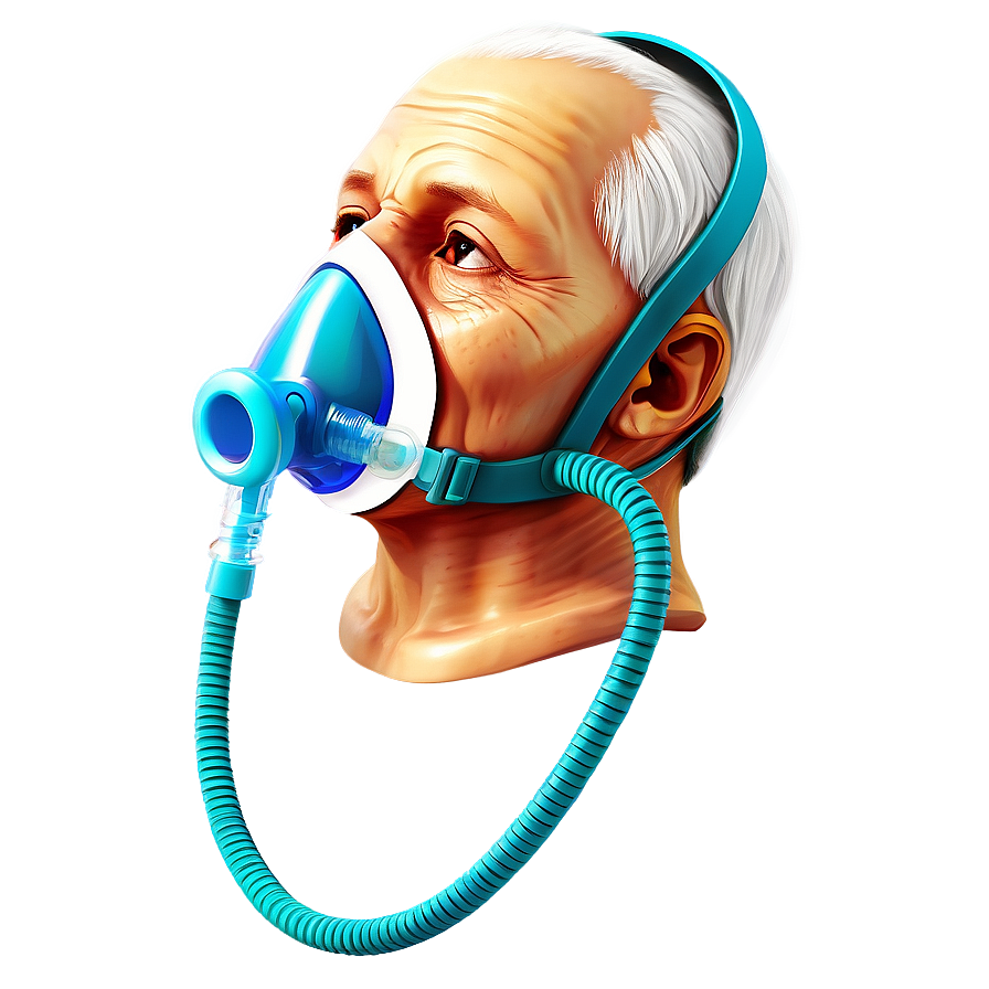 Oxygen Mask For Elderly Png Erq PNG Image