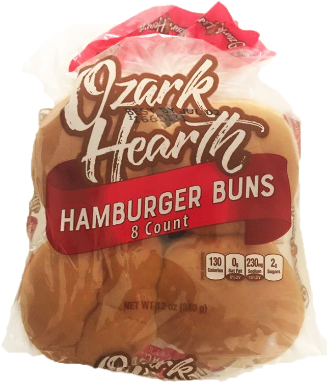 Ozark Hearth Hamburger Buns Package PNG Image