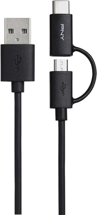 P N Y U S B Cable Black PNG Image