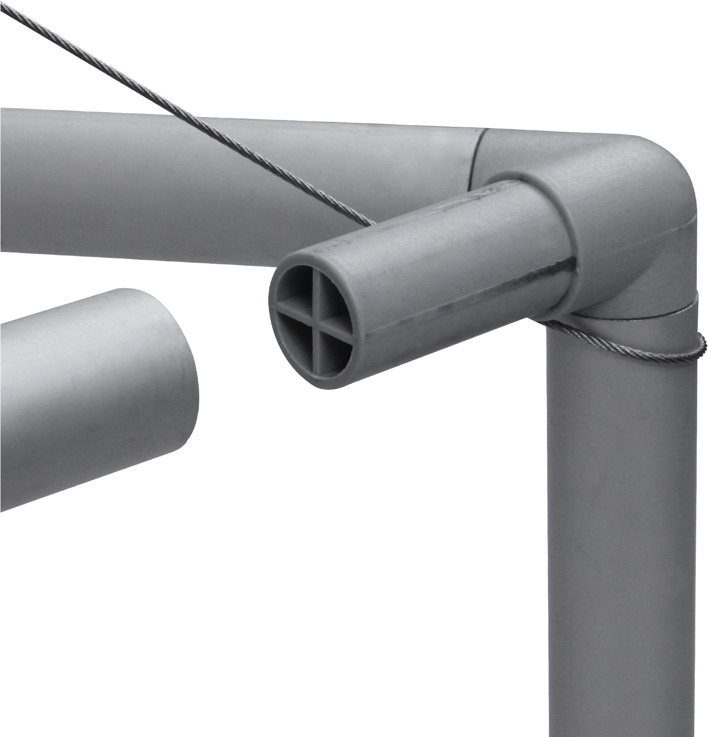 P V C Pipe Connection Components PNG Image