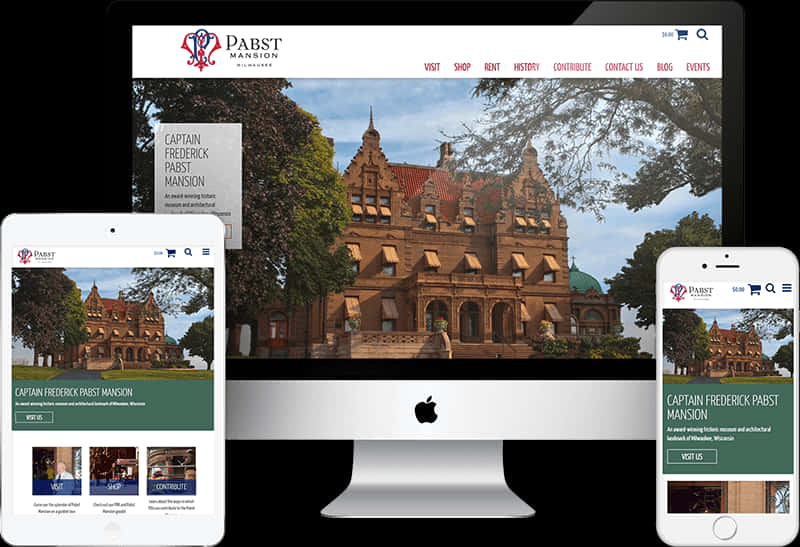 Pabst Mansion Responsive Website Design PNG Image